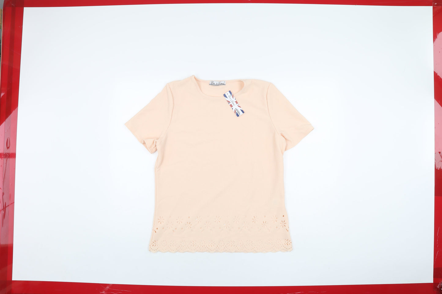 Womens UK Size L Pure & Natural Beige  T-Shirt