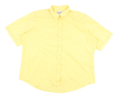 Womens UK Size 24 James Meade Yellow Basic Button-Up