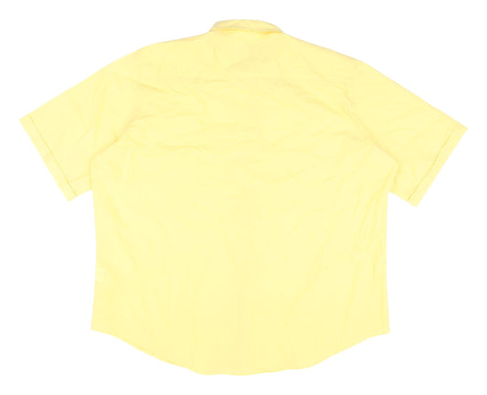 Womens UK Size 24 James Meade Yellow Basic Button-Up