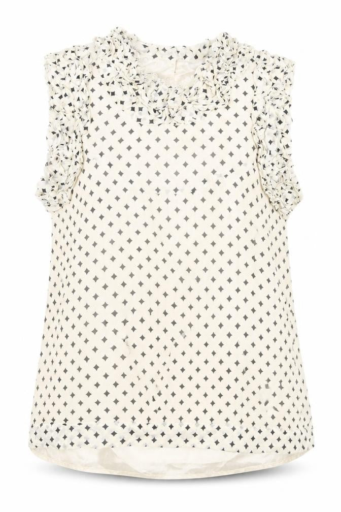 Womens UK Size 8 French Connection Ivory Basic Blouse