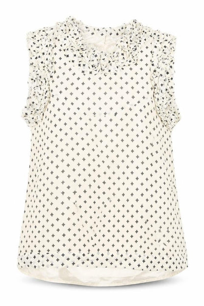 Womens UK Size 8 French Connection Ivory Basic Blouse