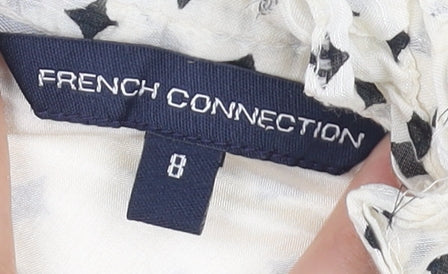 Womens UK Size 8 French Connection Ivory Basic Blouse