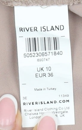 Womens UK Size 10 River Island Beige Camisole Tank