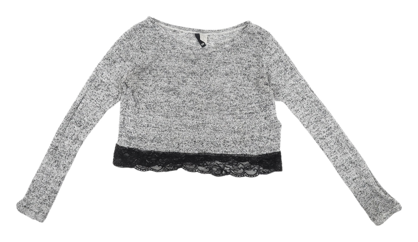 Womens UK Size XS H&M Multicoloured Cropped Blouse