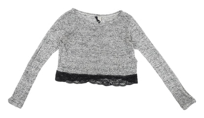 Womens UK Size XS H&M Multicoloured Cropped Blouse