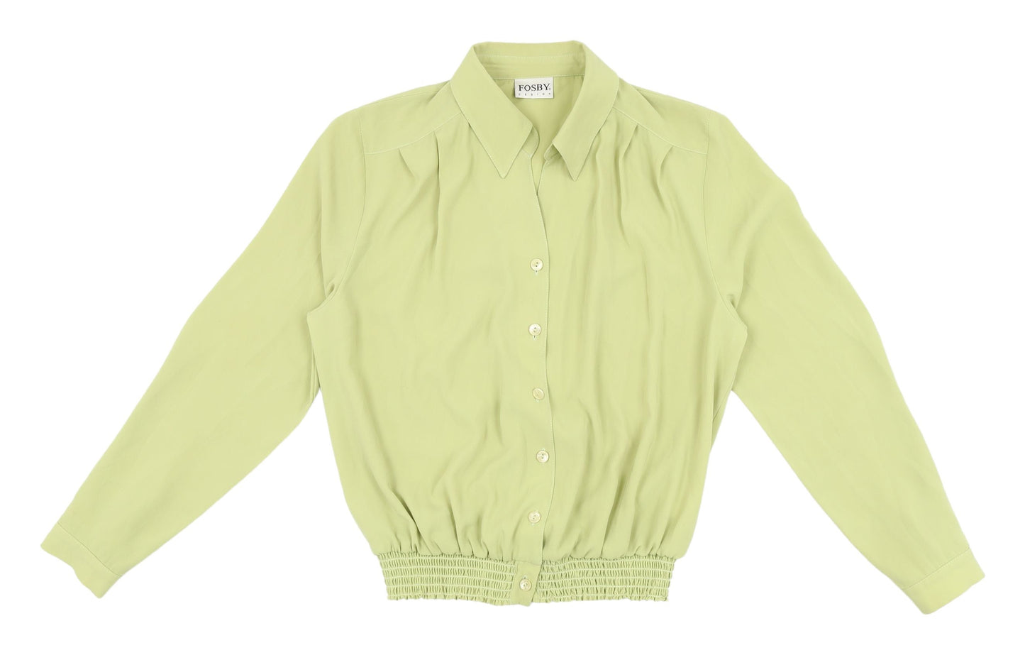 Womens UK Size 12 Fosby Green Basic Button-Up