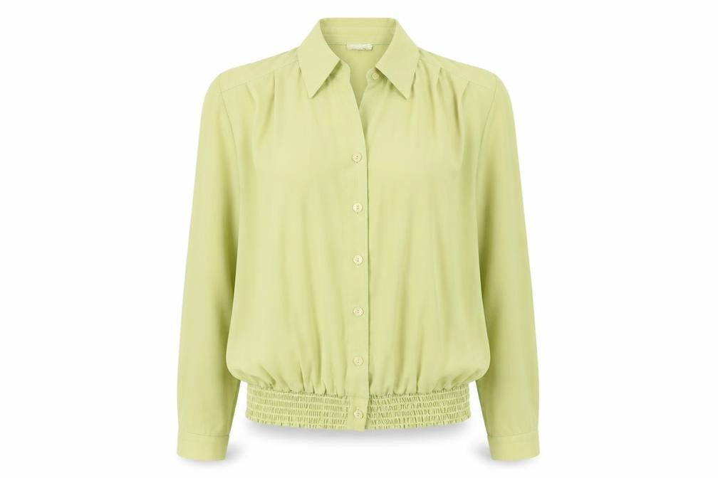 Womens UK Size 12 Fosby Green Basic Button-Up