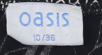 Oasis Women's Geometric Black Shift Dress Size 10