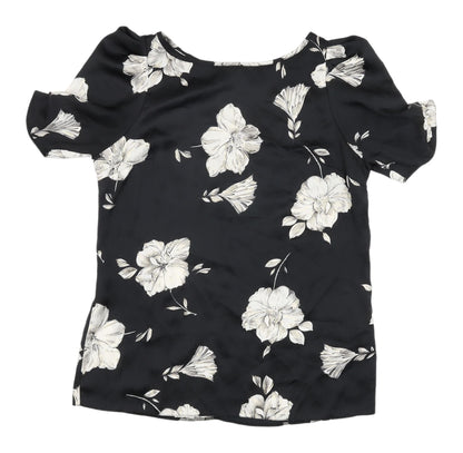 Womens UK Size 10 Dorothy Perkins Black Basic Blouse