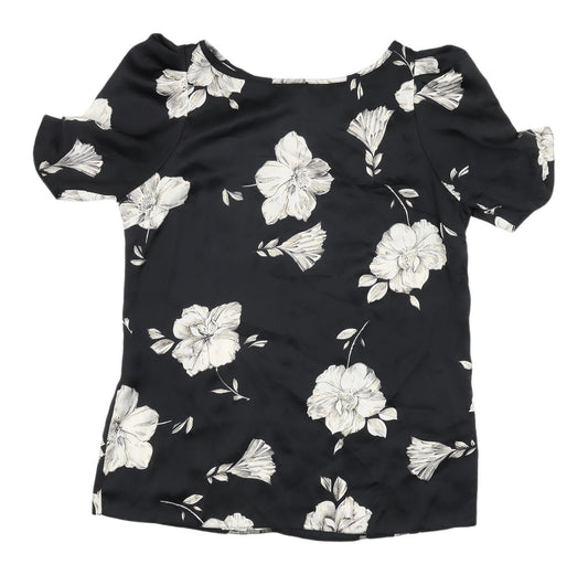 Womens UK Size 10 Dorothy Perkins Black Basic Blouse