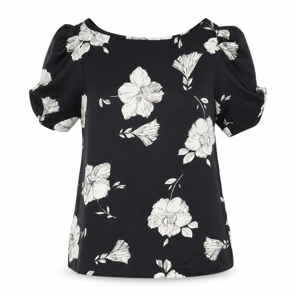 Womens UK Size 10 Dorothy Perkins Black Basic Blouse
