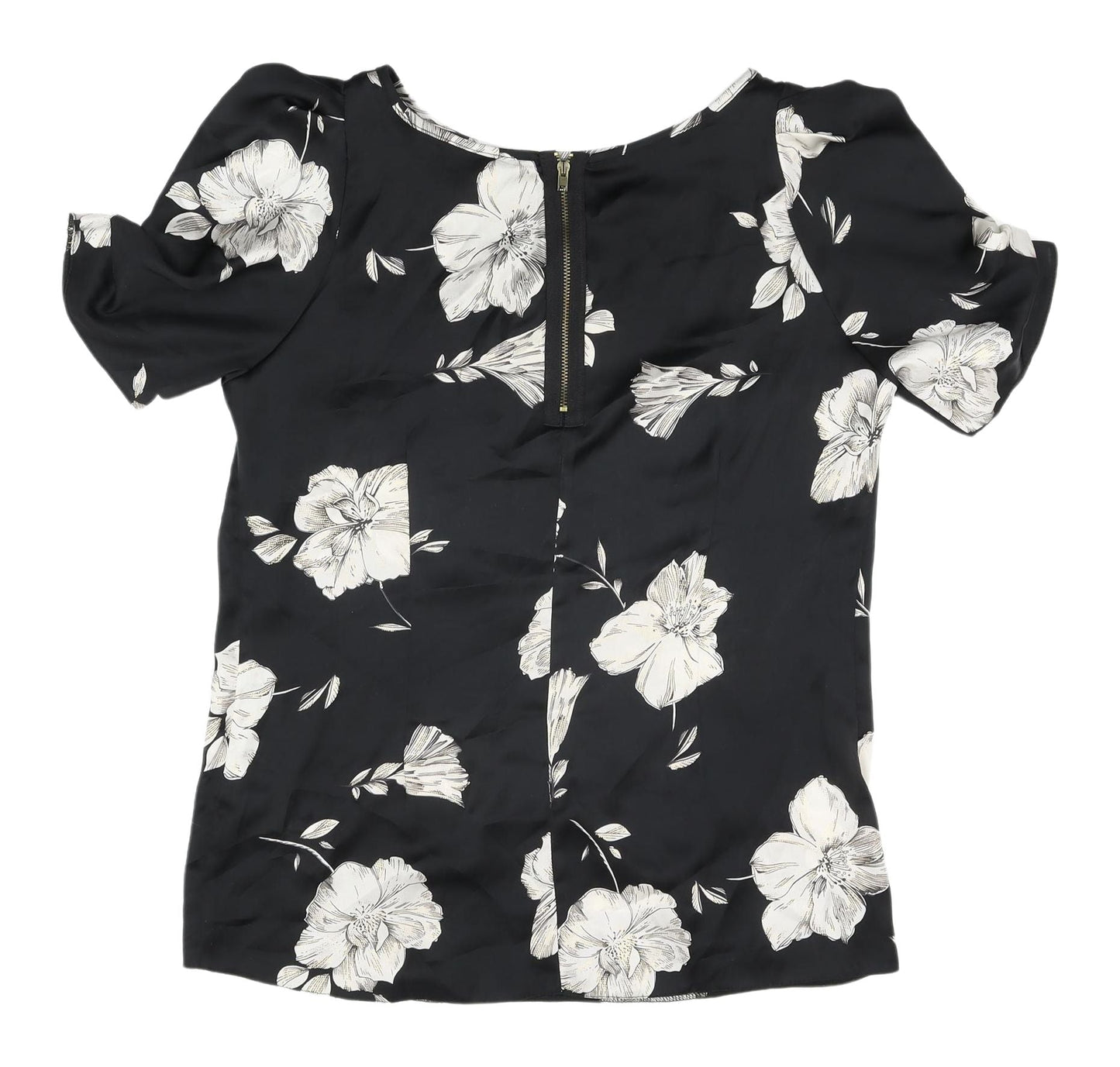 Womens UK Size 10 Dorothy Perkins Black Basic Blouse