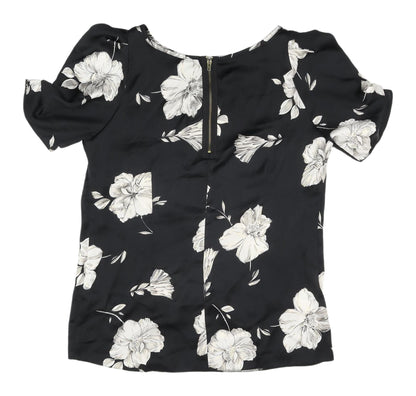 Womens UK Size 10 Dorothy Perkins Black Basic Blouse