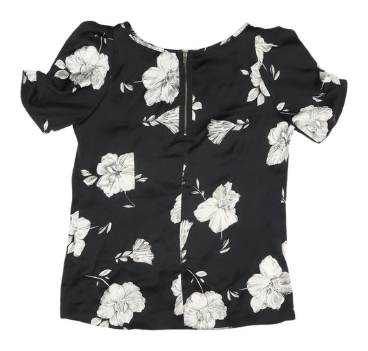 Womens UK Size 10 Dorothy Perkins Black Basic Blouse