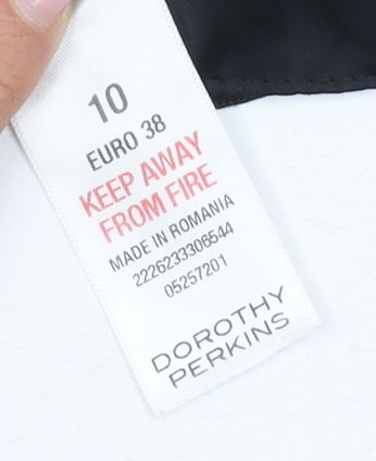 Womens UK Size 10 Dorothy Perkins Black Basic Blouse