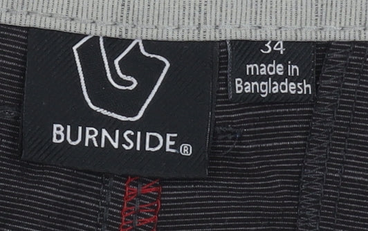 Burnside Men's Grey Chino Shorts - Size 34