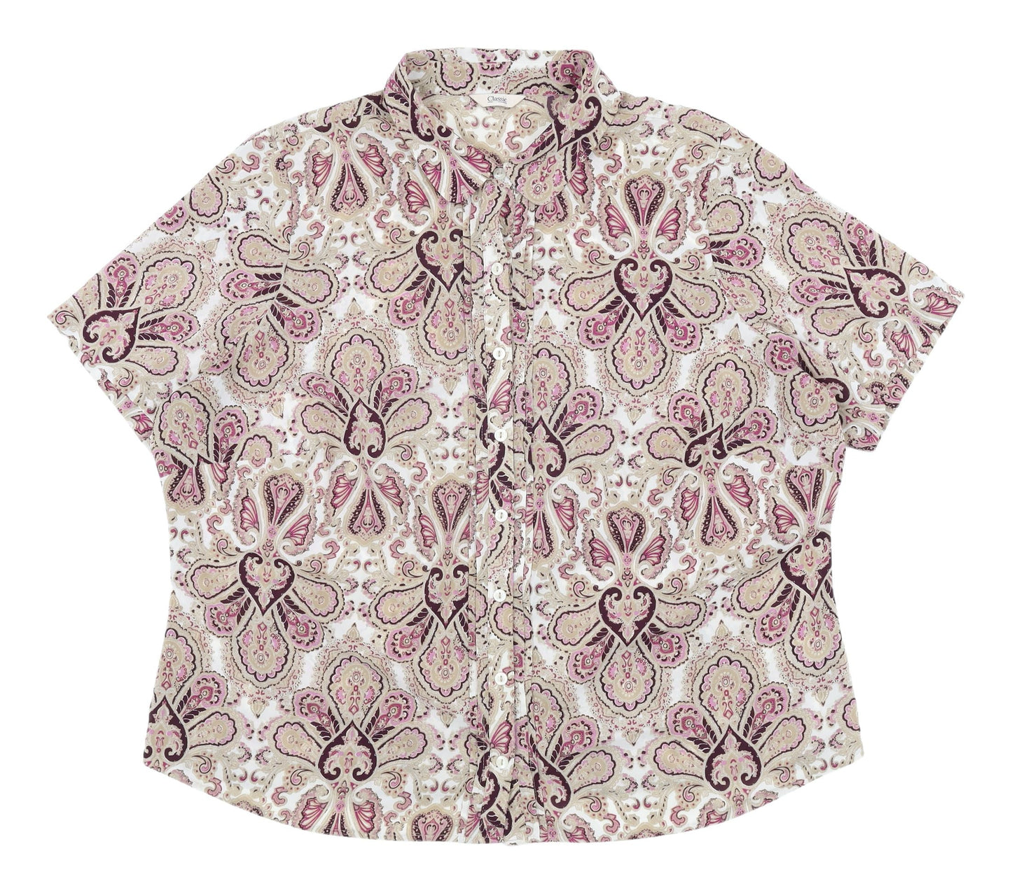 Womens UK Size 20 Marks and Spencer Multicoloured  Button-Up