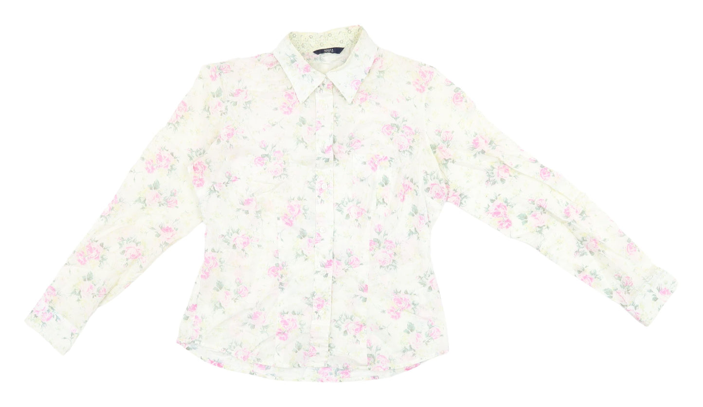 Womens UK Size 10 Marks and Spencer Multicoloured Basic Blouse
