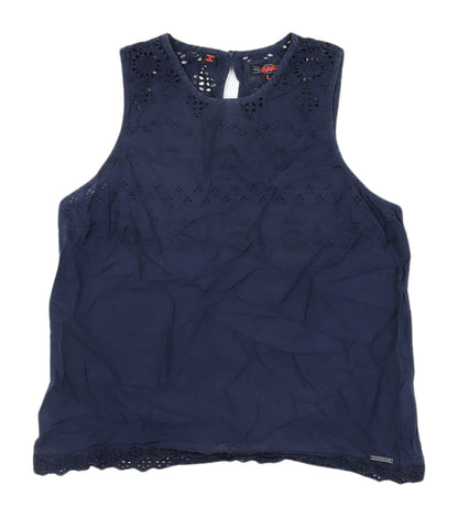Womens UK Size L Superdry Blue  Tank