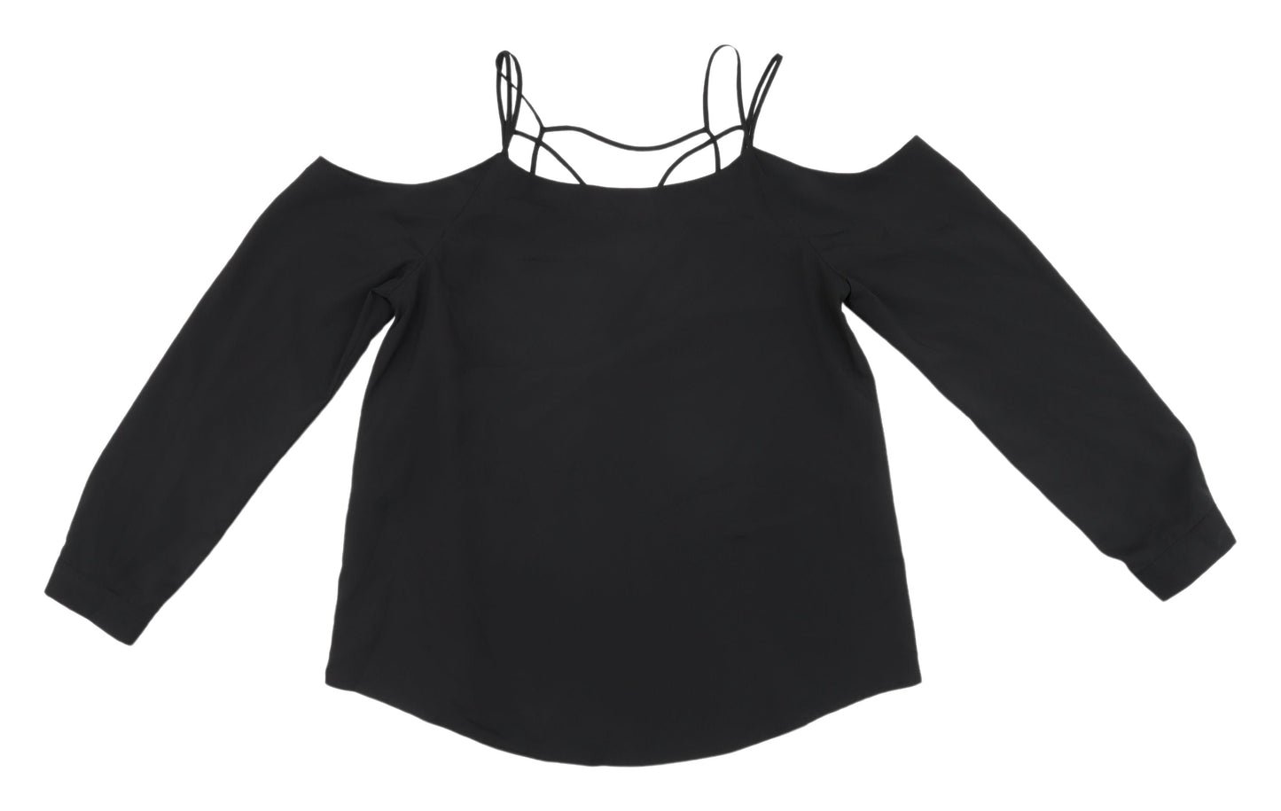 Womens UK Size M Silvian Heach Black Cropped Blouse