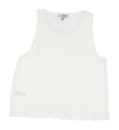 Womens UK Size 8 Topshop White Camisole Tank