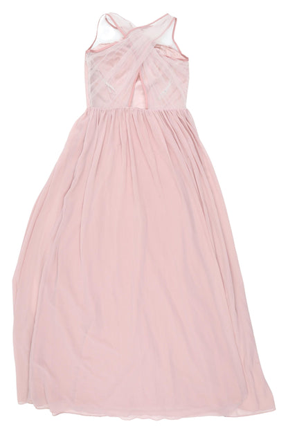Chi Chi London Pink Elegant Fit & Flare Dress, UK 12