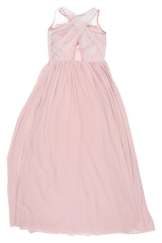 Chi Chi London Pink Elegant Fit & Flare Dress, UK 12