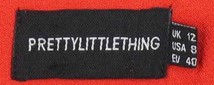 PrettyLittleThing Women's Red Chino Shorts Size 12