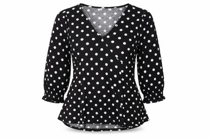 Womens UK Size 12 Friends Like These Black Wrap Blouse