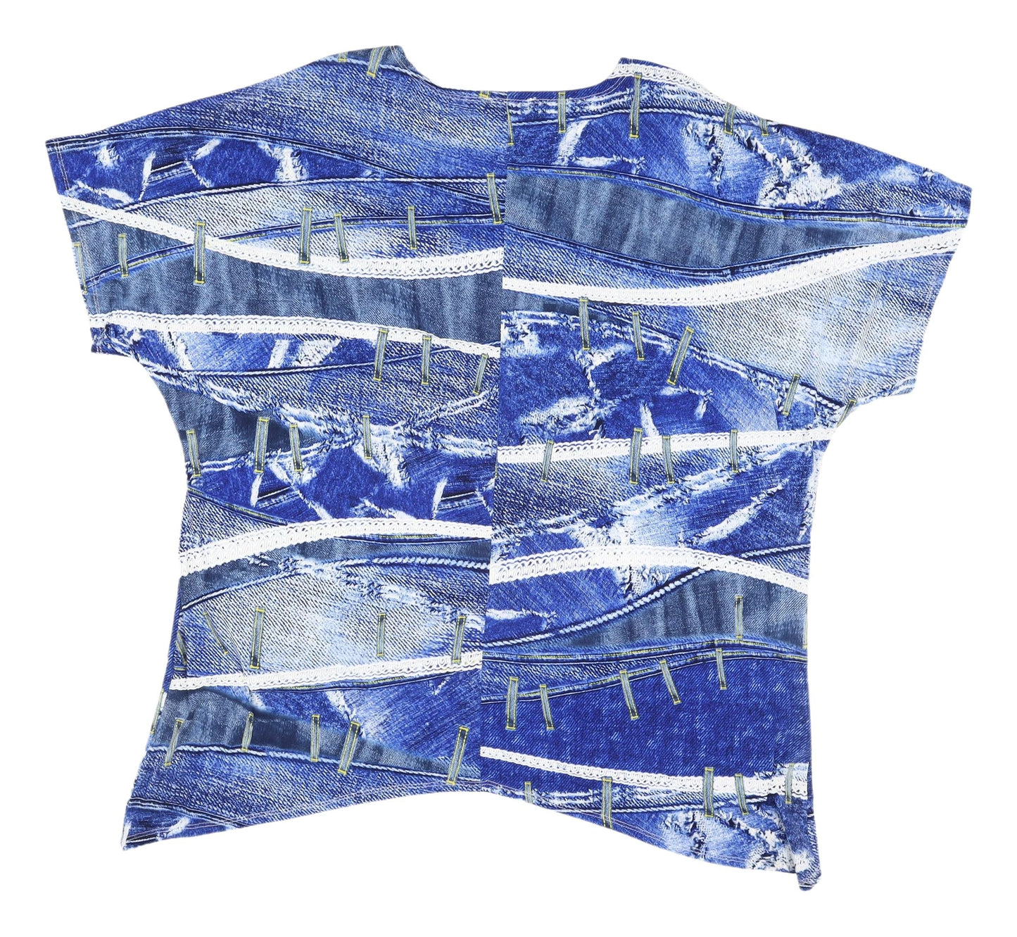 Womens UK Size 12 Saloos Blue Tunic T-Shirt