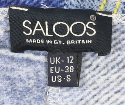 Womens UK Size 12 Saloos Blue Tunic T-Shirt