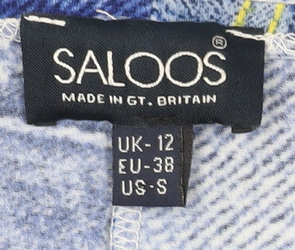 Womens UK Size 12 Saloos Blue Tunic T-Shirt