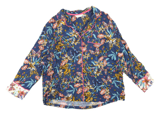 Marks and Spencer Women's Blue Floral Suit Top, Size 12