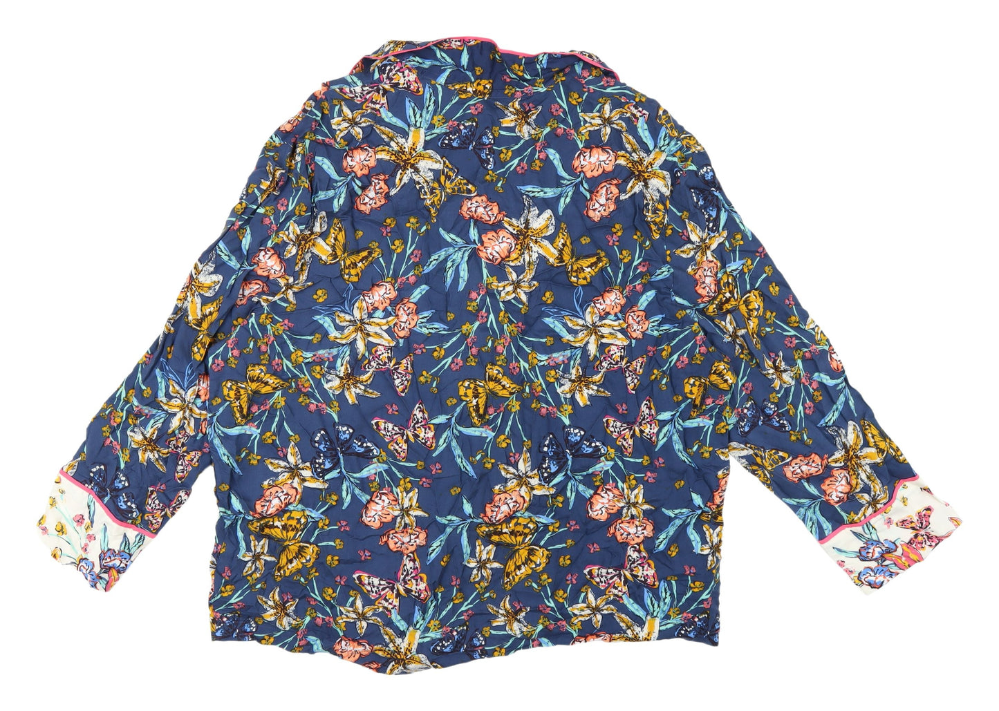 Marks and Spencer Women's Blue Floral Suit Top, Size 12