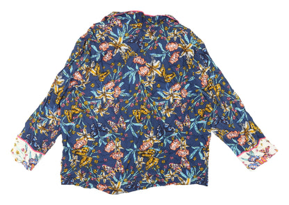Marks and Spencer Women's Blue Floral Suit Top, Size 12