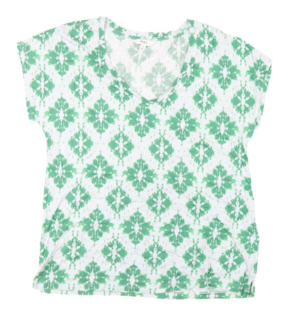 Womens UK Size 14 Marks and Spencer Green Basic T-Shirt