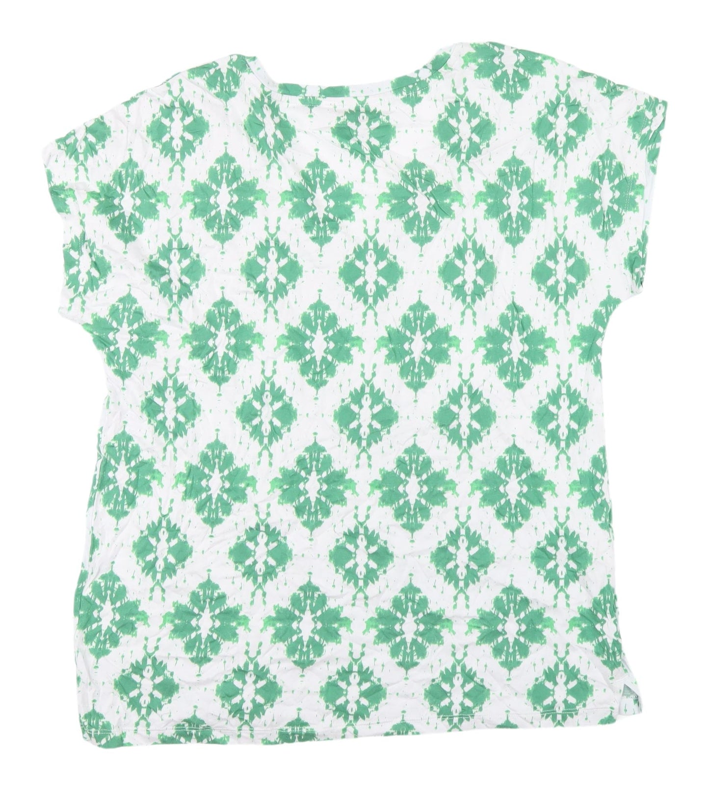 Womens UK Size 14 Marks and Spencer Green Basic T-Shirt