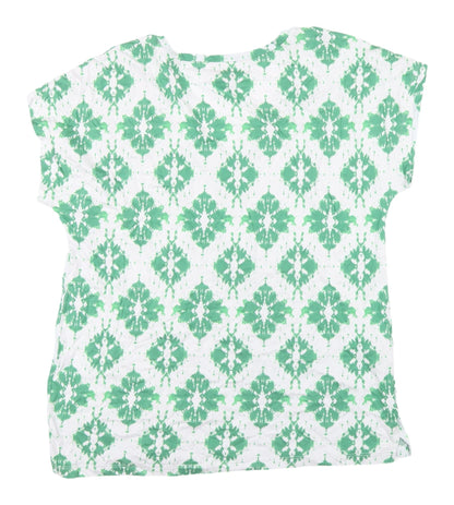 Womens UK Size 14 Marks and Spencer Green Basic T-Shirt