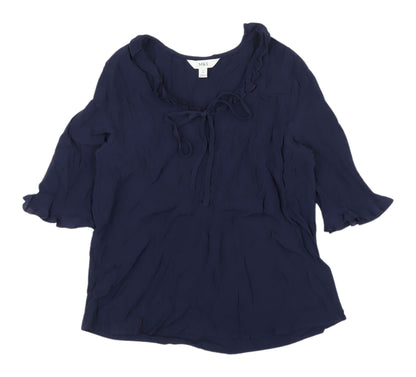 Womens UK Size 8 Marks and Spencer Blue  Blouse