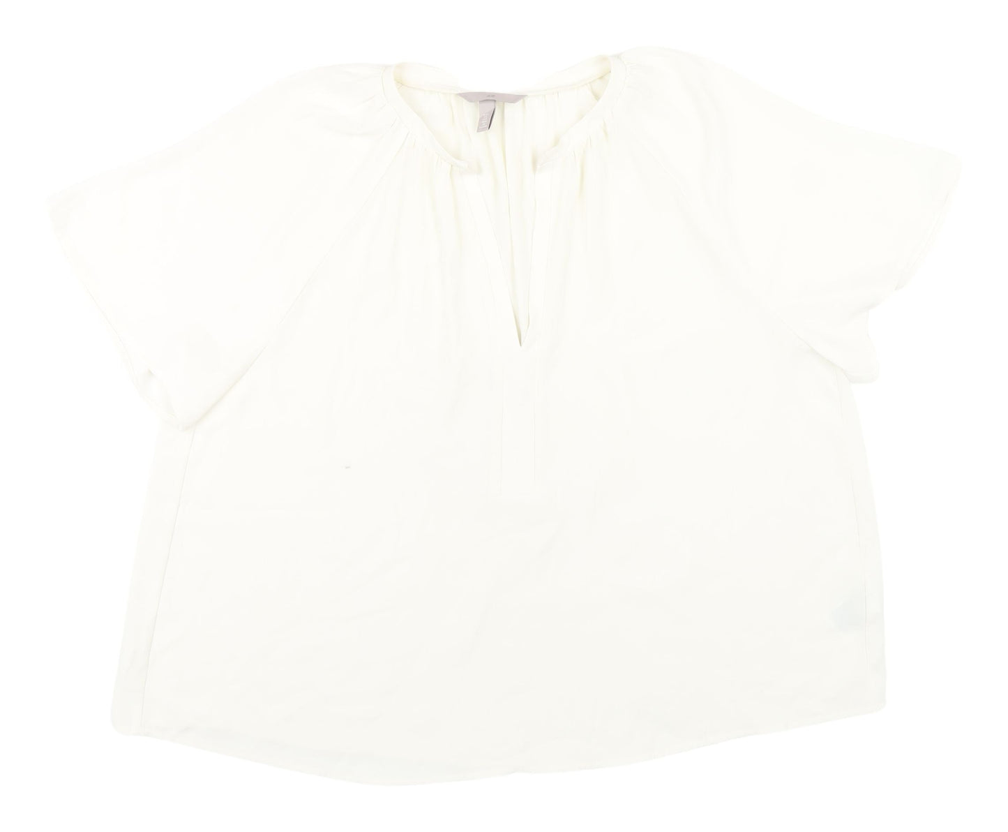 Womens UK Size 12 H&M White Basic Blouse