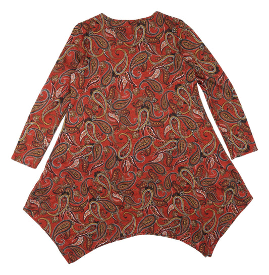 Apricot Women's Red Paisley Long Sleeve Dress UK 12
