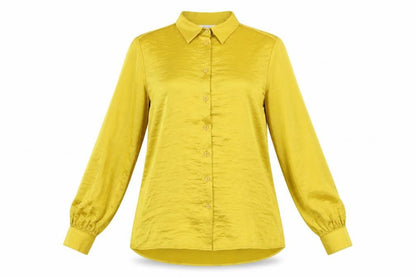 Womens UK Size 8 Per Una Yellow  Button-Up