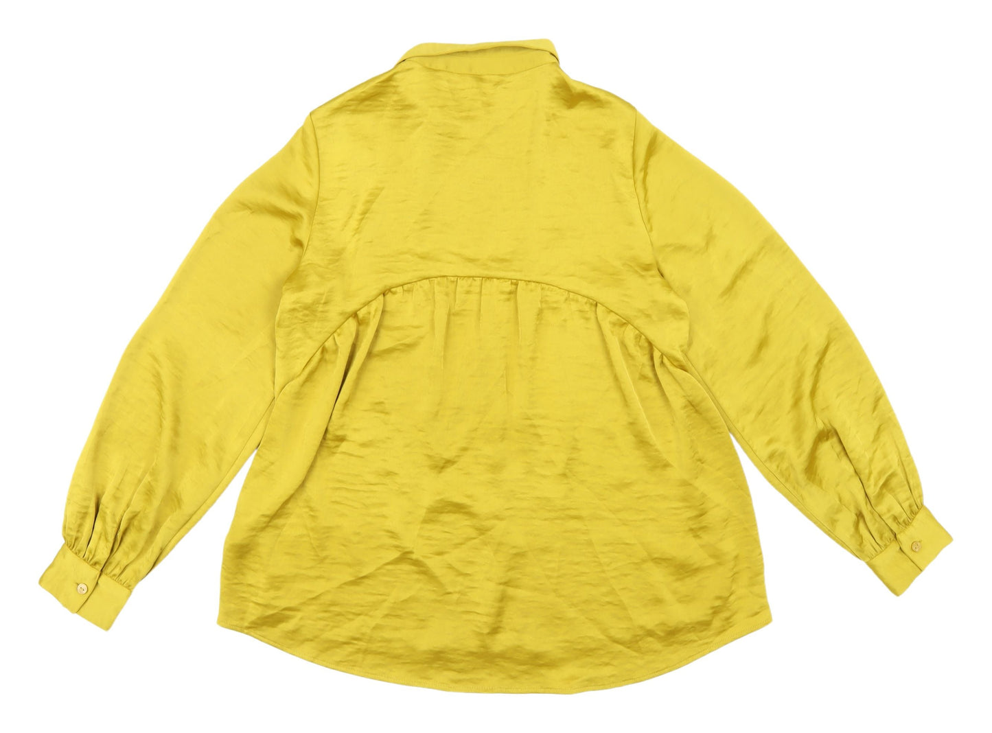 Womens UK Size 8 Per Una Yellow  Button-Up