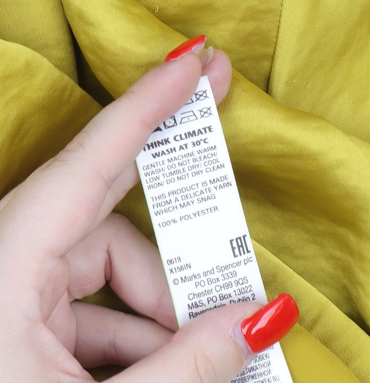Womens UK Size 8 Per Una Yellow  Button-Up