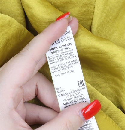 Womens UK Size 8 Per Una Yellow  Button-Up