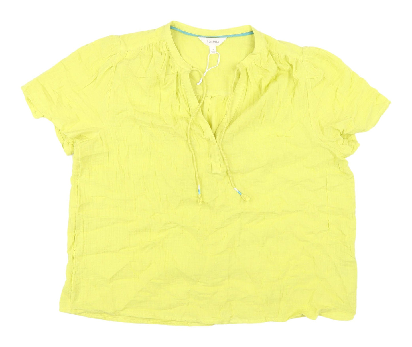 Womens UK Size 14 Marks and Spencer Yellow  Blouse