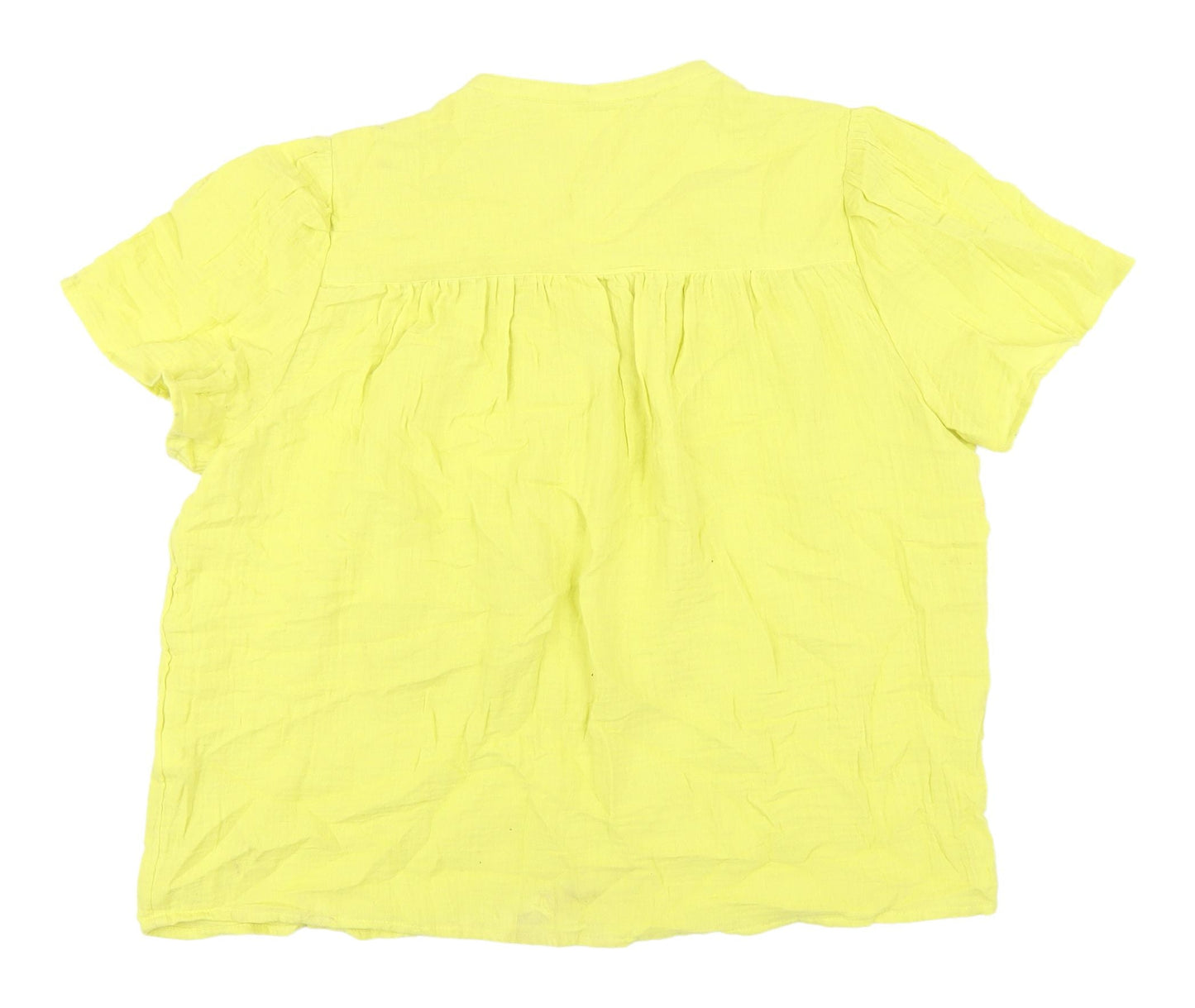 Womens UK Size 14 Marks and Spencer Yellow  Blouse