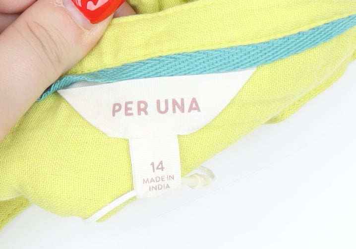 Womens UK Size 14 Marks and Spencer Yellow  Blouse
