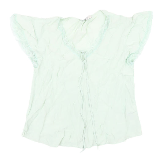 Womens UK Size 8 Marks and Spencer Green  Blouse