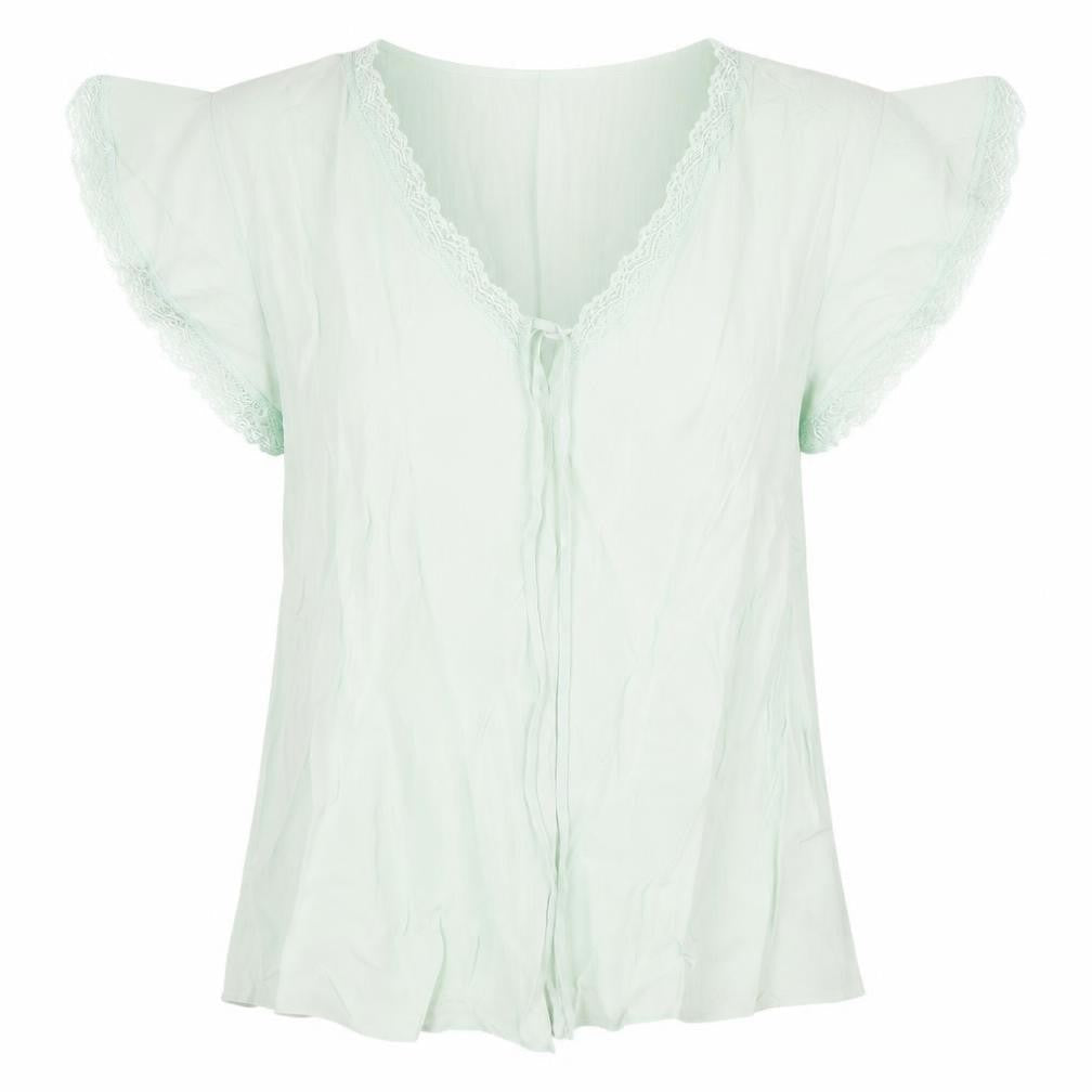 Womens UK Size 8 Marks and Spencer Green  Blouse